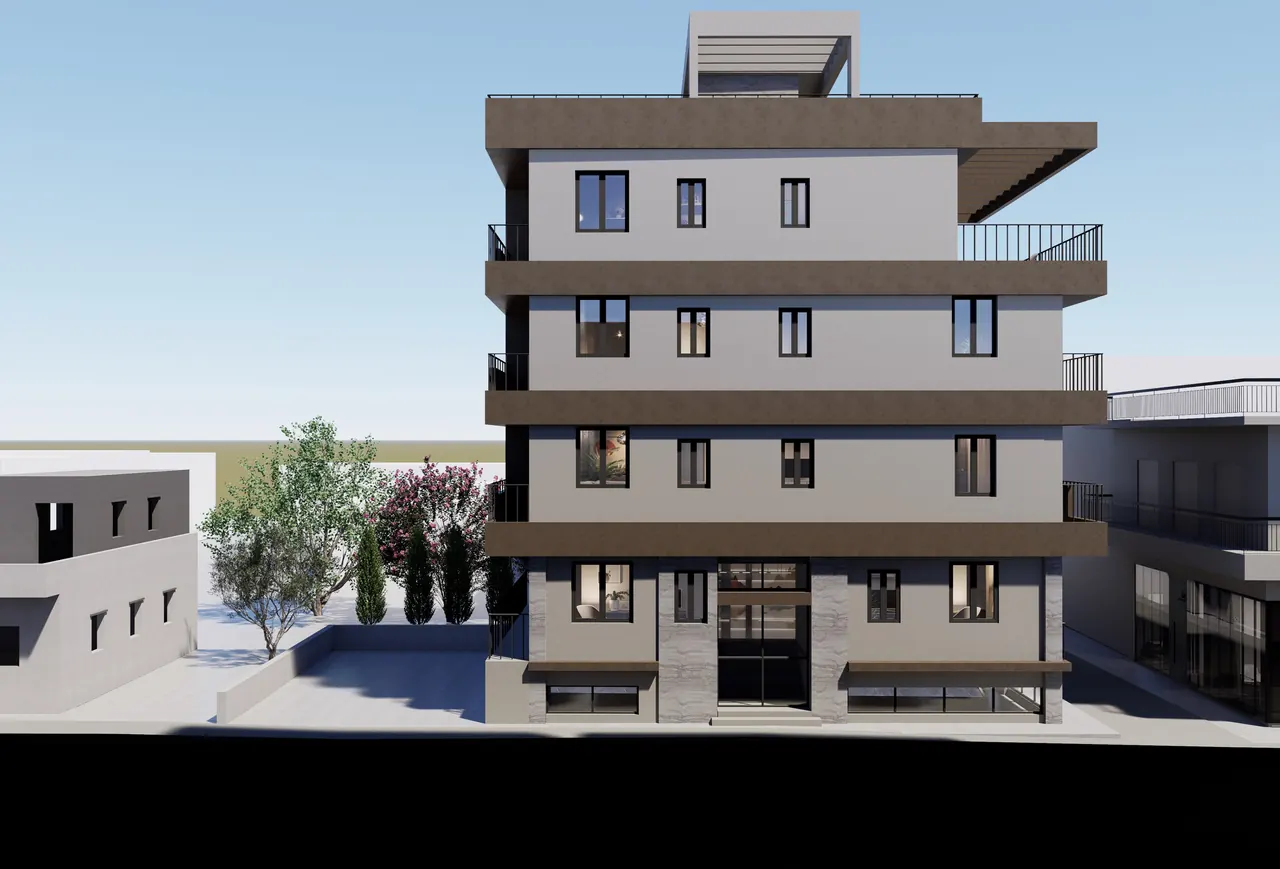 Concept render of the MVR 19 street facade after conversion, with balconies on the upper floors